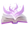 Magic book with spells