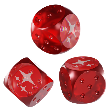 Magic Glass Dice Crypto  3D Icon