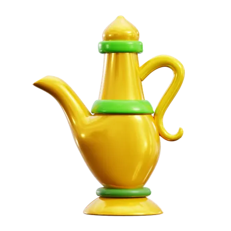 Teapot Traditional Drink Cup Arabian Middle East Islamic Culture 3 D Icon Illustration Render Design 3D Icon