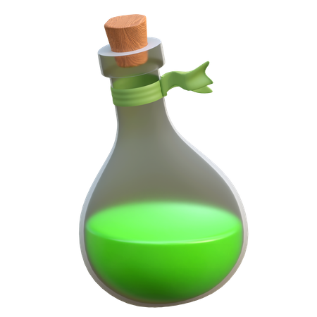 Magic Potion In Bottle 3D Icon