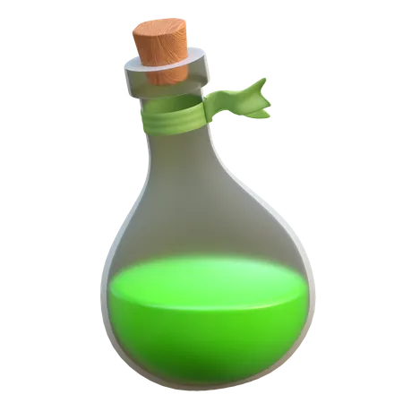 Magic Potion In Glass Bottle Halloween 3 D Icon Illustration 3D Icon
