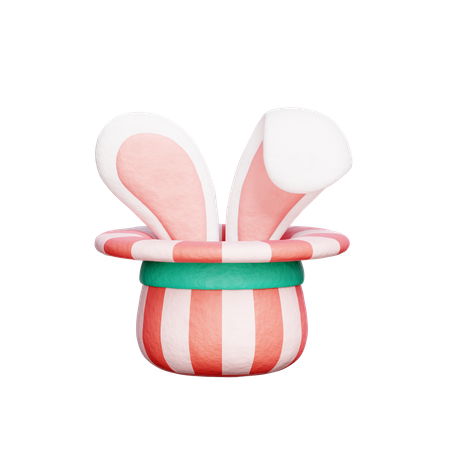 魔法のウサギの帽子  3D Icon