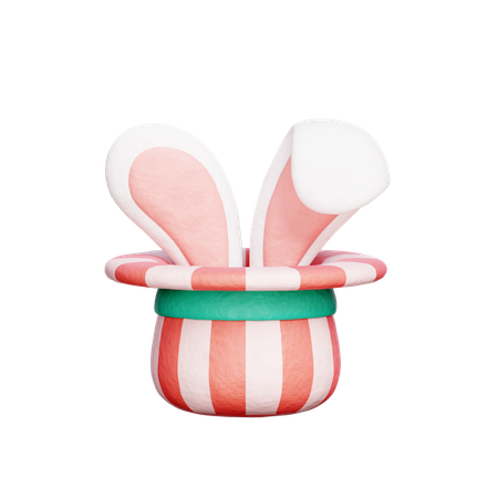 Magic Rabbit Hat  3D Icon