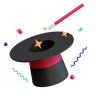 magic trick 3d logo