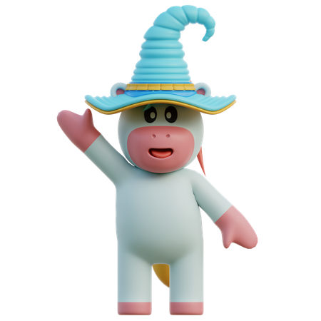 Magic Unicorn Hat  3D Illustration