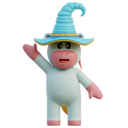 Magic Unicorn Hat  3D Illustration