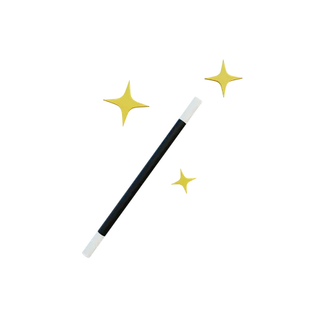 Magic wand  3D Illustration