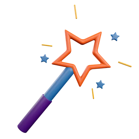 Magic wand  3D Illustration