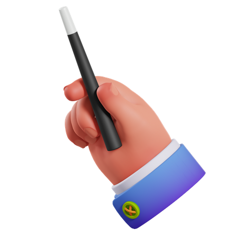 Magic Wand Holding Gesture  3D Icon