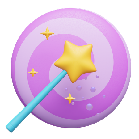 Magic Wand Purple  3D Icon