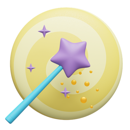 Magic wand yellow  3D Icon