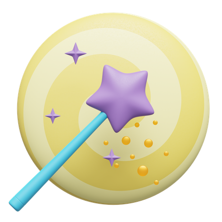 Magic Wand Yellow  3D Icon