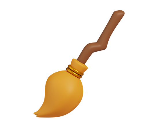 Magical Broom Stick  3D Icon