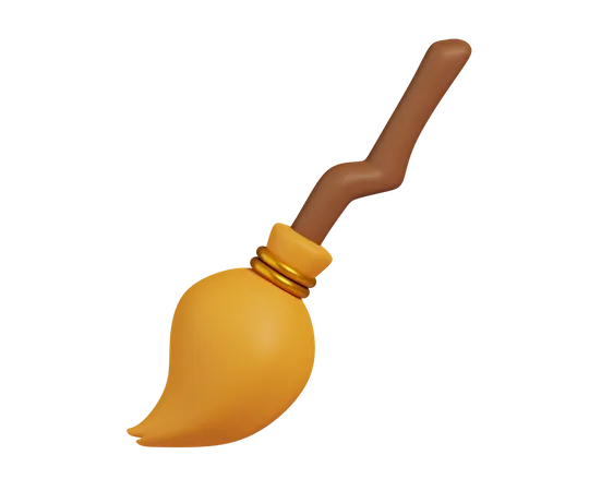 Magical Broom Stick  3D Icon