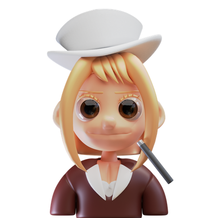 Magician Girl  3D Icon