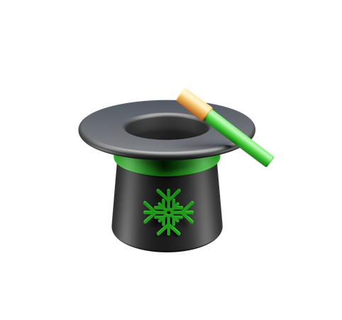 Magician Hat  3D Icon