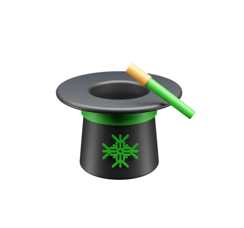 Magician Hat  3D Icon