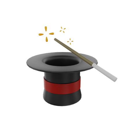 Magician Hat  3D Icon