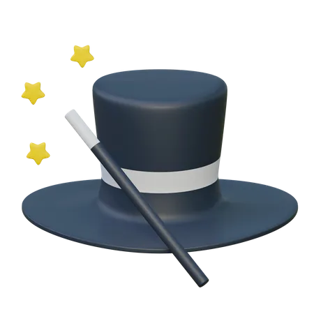 Magician Hat  3D Icon