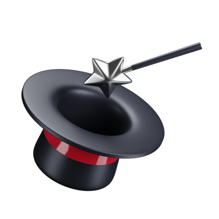 Magician Hat  3D Icon