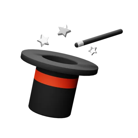 Magician Hat  3D Icon