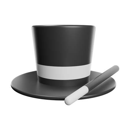 Magician Hat  3D Icon