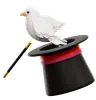 Magician Hat with Pigeon