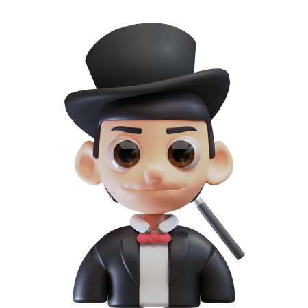 Magician Man  3D Icon