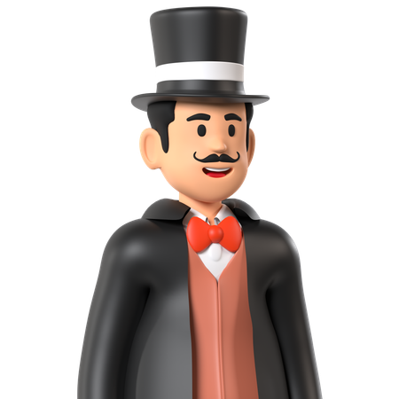 Magicien masculin  3D Icon