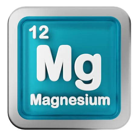 Magnesium-Periodensystem  3D Icon