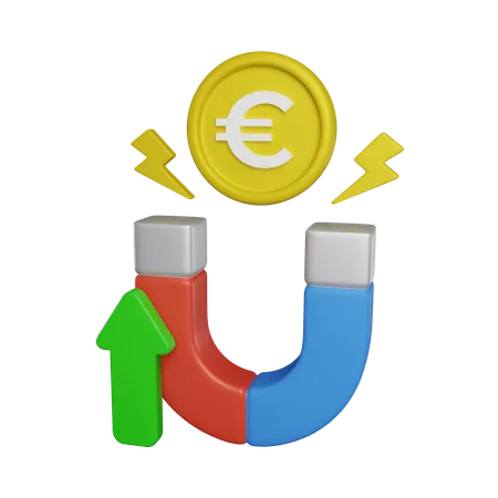 Magnet Euro  3D Icon