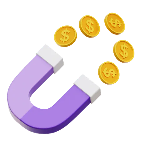Magnet Money  3D Icon