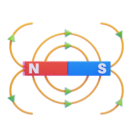 Magnetfeld  3D Icon