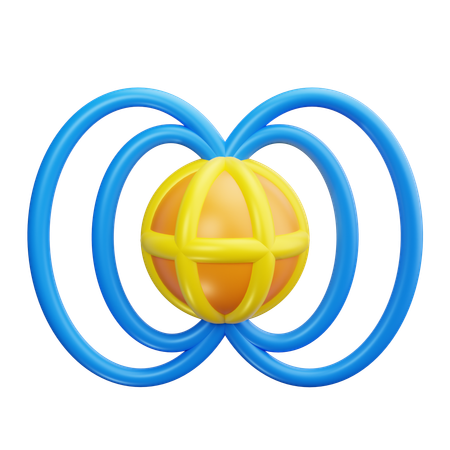 Magnetic Field  3D Icon