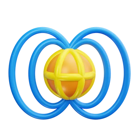 Magnetic Field  3D Icon