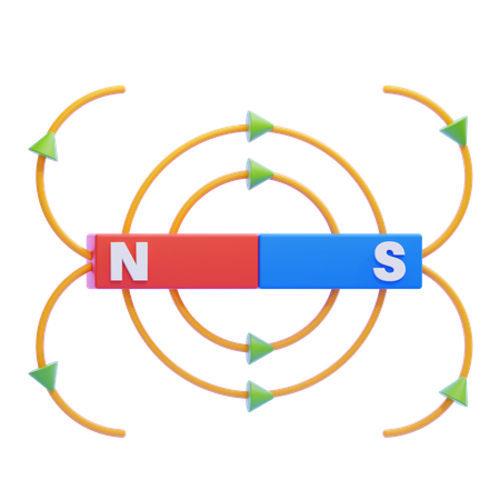 Magnetic Field  3D Icon