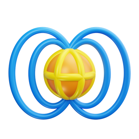 Magnetic Field  3D Icon