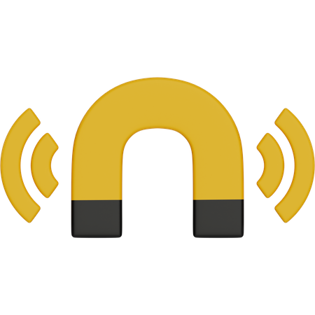 Magnetic Field  3D Icon