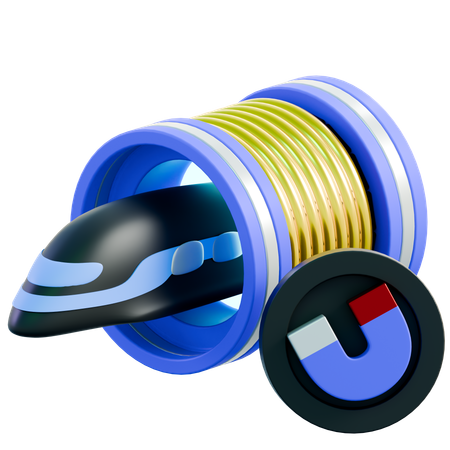 Magnetschwebebahn  3D Icon