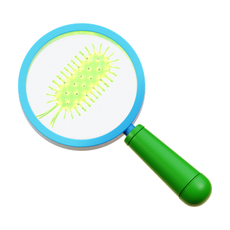 拡大鏡ウイルス  3D Icon