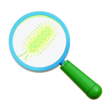 拡大鏡ウイルス  3D Icon