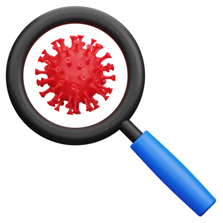 Magnifier Virus  3D Icon