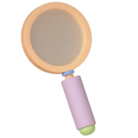 Magnifying Glass Illustration In 3 D Design 3D Icon