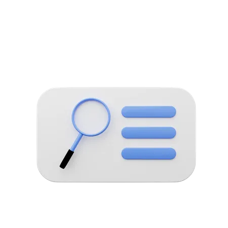 3 D Illustration Of Element User Interface Ui Simple Icon Magnifying 3D Illustration