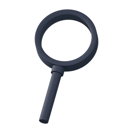 3 D Rendering Of Magnifying Glass Icon Isolated 3D Illustration