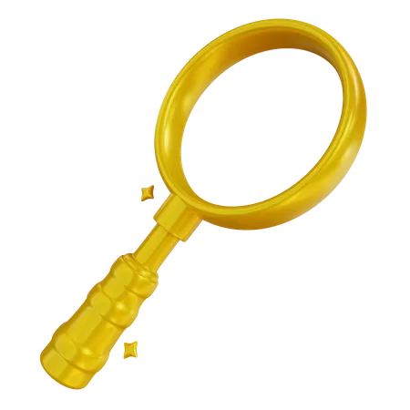 3 D Illustration Magnifying Glass 3D Icon