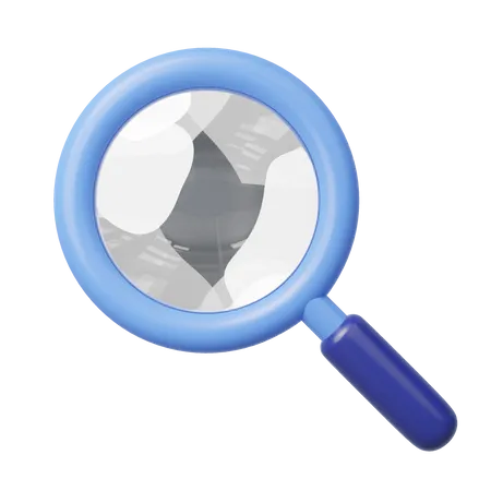 3 D Icon Search Magnifying Glass Lens For Zoom Isolated On Transparent Browser Search Find Discovery Research Inspection Concept Business Cartoon Icon Minimal Style 3 D Render Illustration 3D Icon