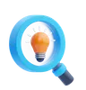 Magnifying Glass and Light Bulb