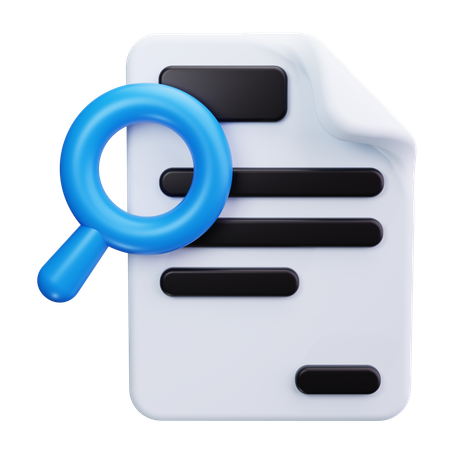 Magnifying Glass Report  3D Icon