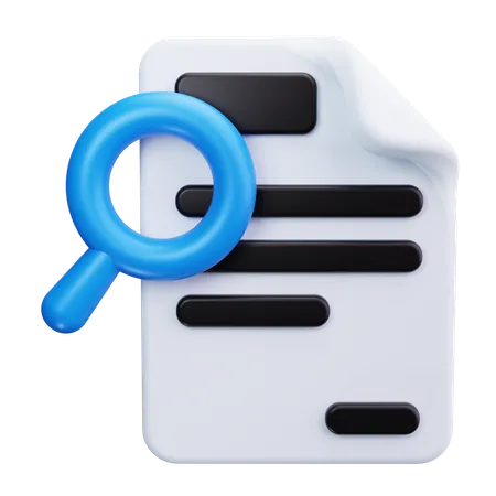 Magnifying Glass Report  3D Icon